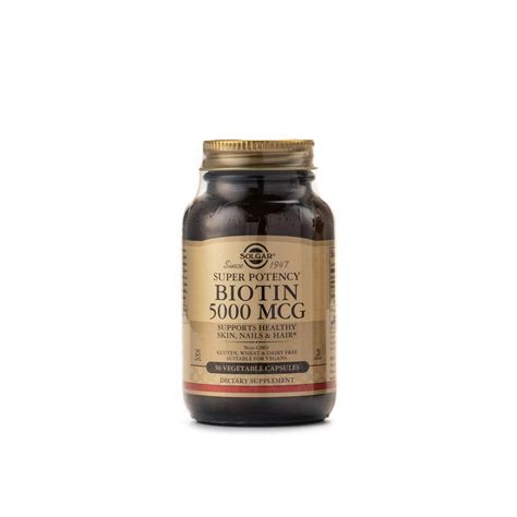 Solgar Biotin 5,000mcg 50 Capsules – Healthy Options.